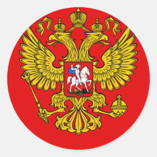 Russisch wapenschild ronde sticker