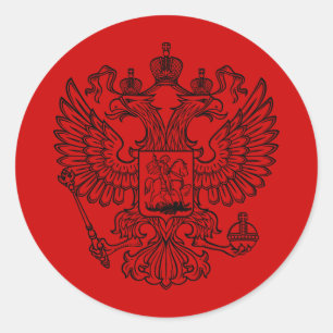 Russisch wapenschild van de Russische Federatie Ronde Sticker