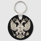 Russisch wapenschild - witte versie sleutelhanger (Achterkant)