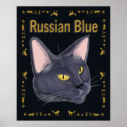 RussischBlauw Poster (Voorkant)