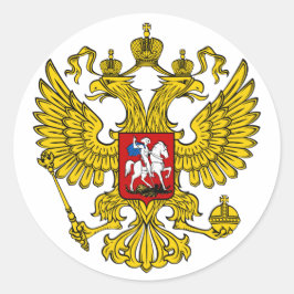 Russische adelaar ronde sticker