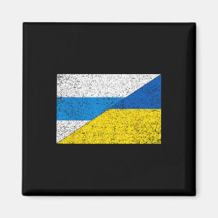Russische Anti-oorlogsvlag Oekraïense vlag Net Voy Magneet