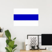 russische anti - oorlogsvlag oekraïne - blauwe lij poster (Thuiskantoor)