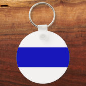 russische anti - oorlogsvlag oekraïne - blauwe lij sleutelhanger (Voorkant)