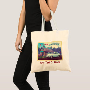Russische auto en Dacha Tote Bag