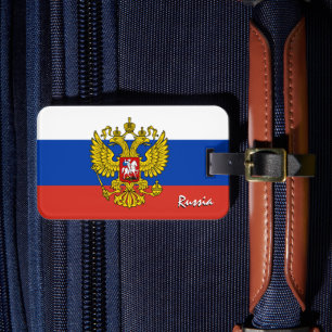 Russische Bagagelabel, patriottische Russische vla Bagagelabel