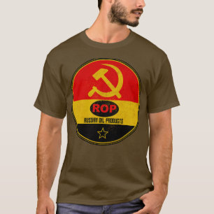 Russische benzine motorolie t-shirt