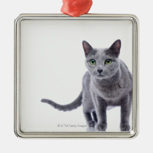 Russische blauwe kat metalen ornament