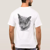 Russische blauwe kat t-shirt (Achterkant)