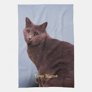 Russische blauwe kat theedoek