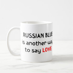 russische blauwe - liefdeskoffie - mok