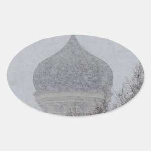 Russische blizzard ovale sticker