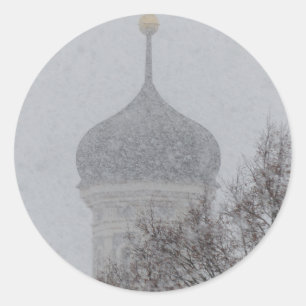 Russische blizzard ronde sticker