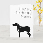 Russische Borzoi Hond Deco Kaart (Gele Bloem)