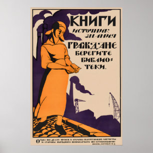 Russische Burgeroorlog Poster Boeken zijn de bron 
