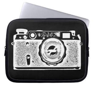 Russische camera - in negatief laptop sleeve