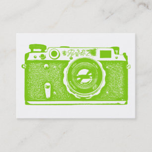 Russische camera - Martian Green over White Visitekaartje