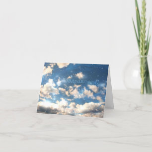 Russische Congrats Kaart, de Wolken van de Hemel Kaart