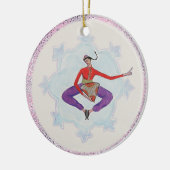 Russische dansstof Nutkraker Character Keramisch Ornament (Links)