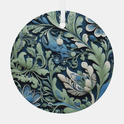 Russische etnische en  print glas ornament (Achterkant)