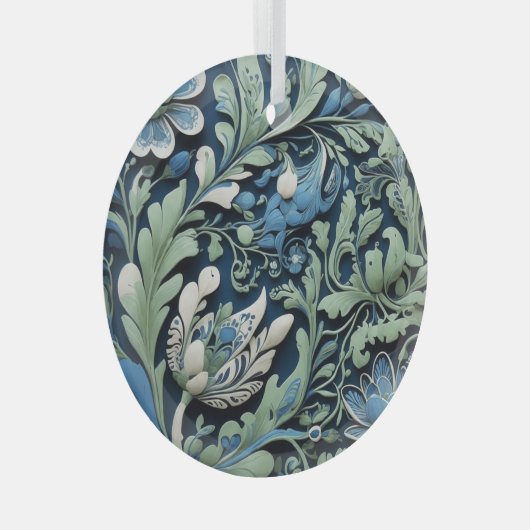 Russische etnische en  print glas ornament (Voorkant Rechts)