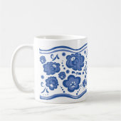 Russische Floral Gzhel Style Koffiemok (Links)