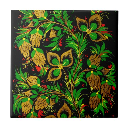 Russische folklusjes tegeltje (Voorkant)