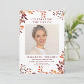 Russische Herfst Memorial Funeral Order of Service Programma (Staand voorkant)