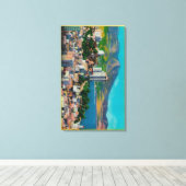 Russische Hill Skyline met Canvas Afdruk (Insitu (Houten vloer))
