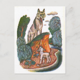  Russische illustraties, Aesop's fabels 11 Briefkaart