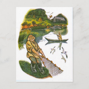 Russische illustraties, de fables van Aesop 8 Briefkaart