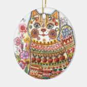 Russische kat keramisch ornament (Links)