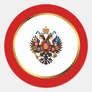 Russische keizersnede ronde sticker
