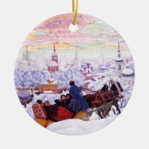 Russische kerstcadeausieraden keramisch ornament