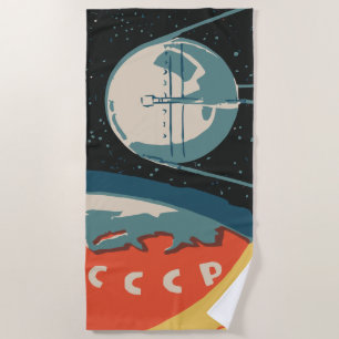 russische matchboxadvertenties (CCCP-raketlanceri Strandlaken
