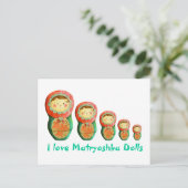 Russische Matryoshka Doll Briefkaart (Staand voorkant)