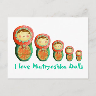 Russische Matryoshka Doll Briefkaart
