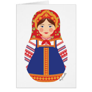 Russische Matryoshka Kaart