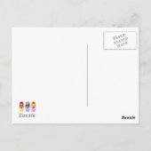 Russische matryoshka-poppen briefkaart (Achterkant)