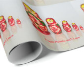 Russische Matryoshka poppen Cadeaupapier (Rol Hoek)