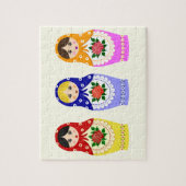 Russische matryoshka-poppen legpuzzel (Verticaal)