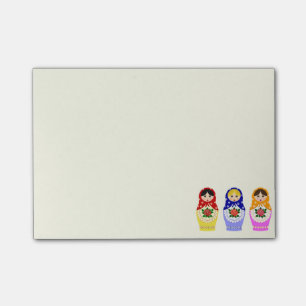 Russische matryoshka-poppen post-it® notes