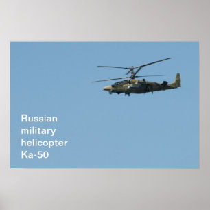 Russische militaire helikopter Ka-50 Poster