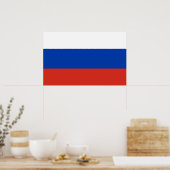 Russische Nationale Wereldvlag Poster (Keuken)