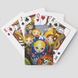 Russische nestpoppen pokerkaarten