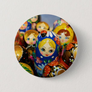 Russische nestpoppen ronde button 5,7 cm