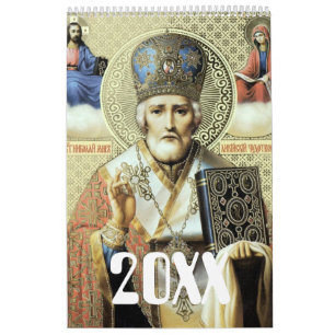 Russische pictogrammen kalender