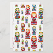 russische poppen briefpapier (Voorkant / Achterkant)