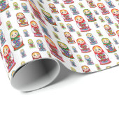 russische poppen cadeaupapier (Rol Hoek)