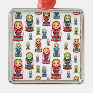 russische poppen metalen ornament
